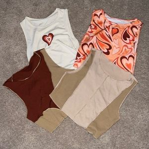 Colorful Crop tops Pack of 4
